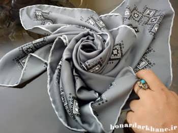 تزئین روسری عروس به شکل گل رز/وسایل موردنیازعروس
