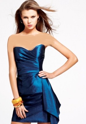 لباس مجلسی کوتاه آبی ۲۰۱۴ /مدل لباس
