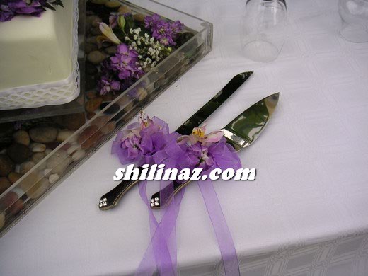 مدل چاقوی کیک عروسی تزیین شده/وسایل مورد نیاز عروس