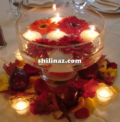 تزیین میز عروس و داماد با شمع های زیبا/وسایل مورد نیاز عروس